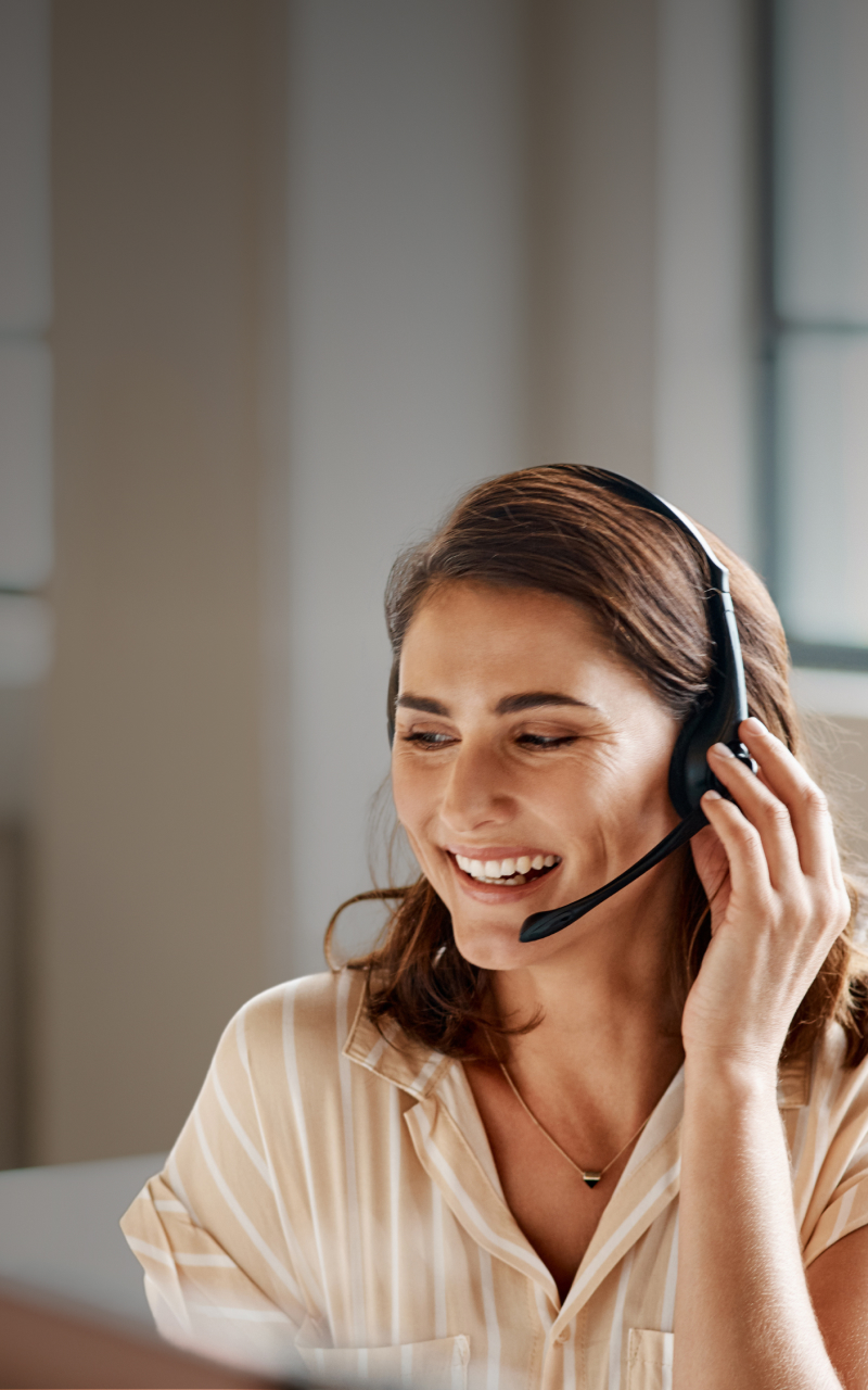 women with headset