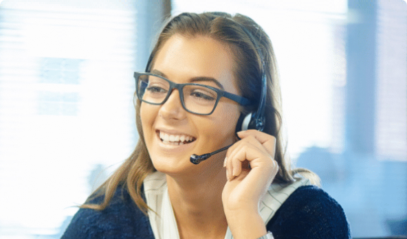 a receptionist on call