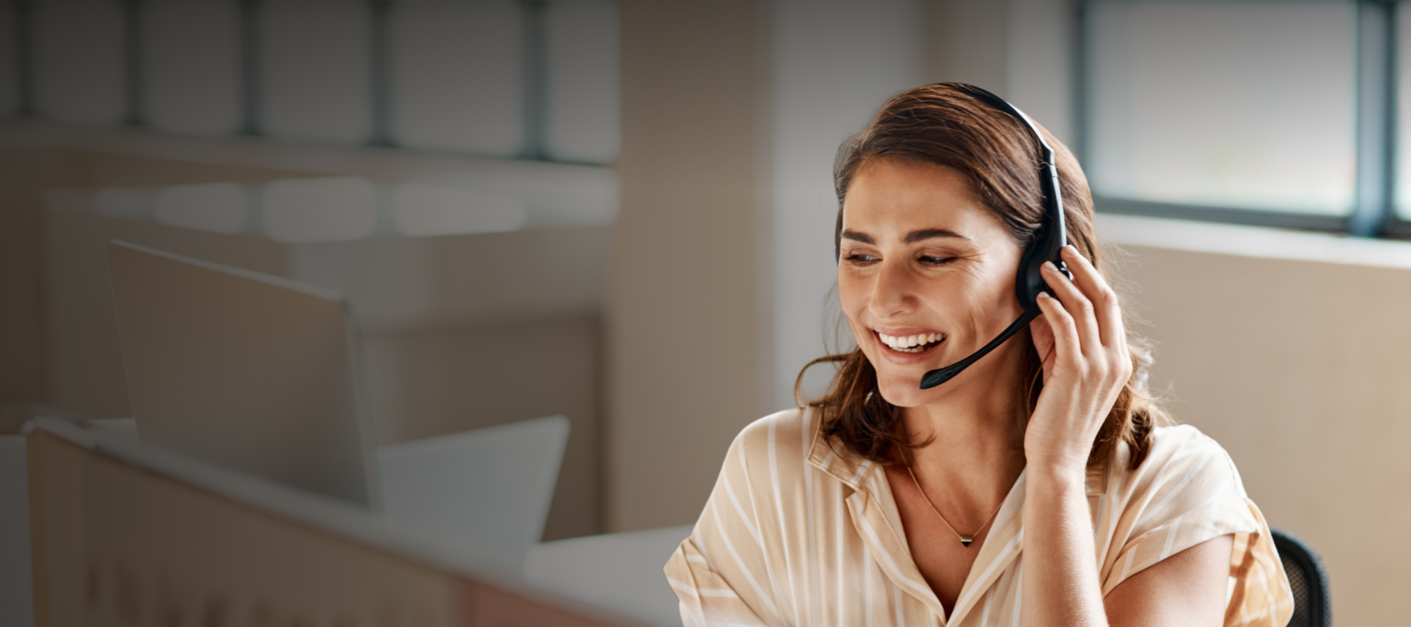 women with headset